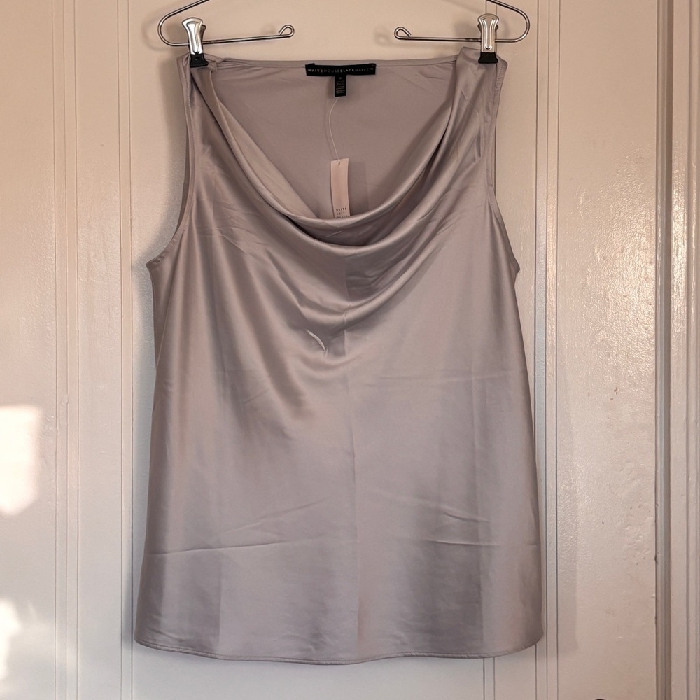 NEW Silver Top with Scoop Neckline from White House Black Market